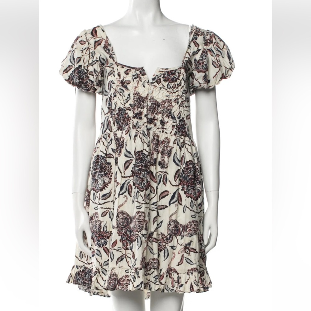 House of Harlow 1960 Floral Print Dress - Cream and Black